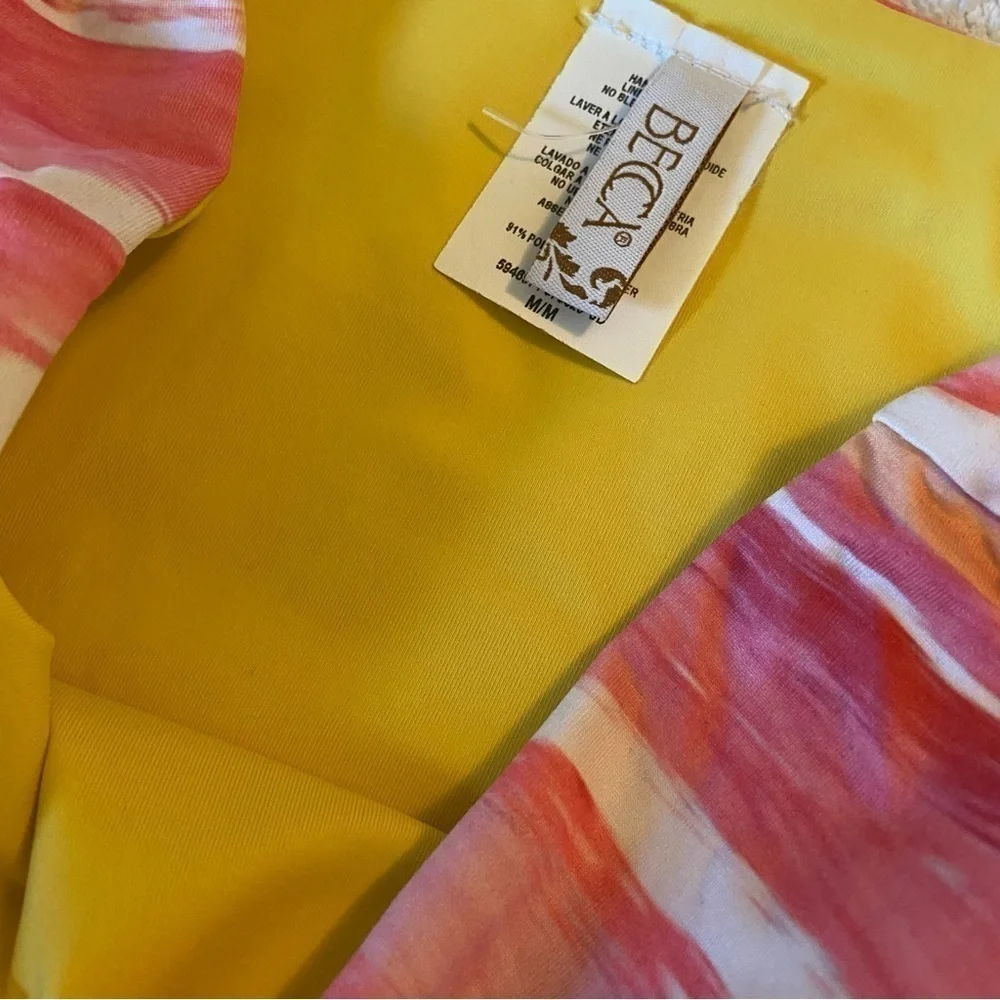 BECCA High Rise Sunset Stripe Bikini Bottom NWOT